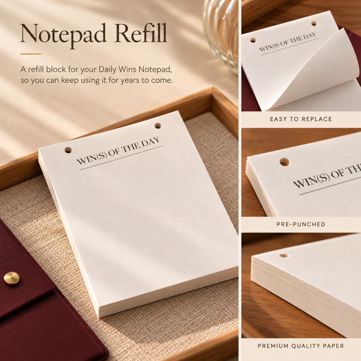 Daily Wins Notepad - Refill paper block only