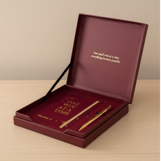 Inwords Gifting Star Edition gift set featuring motivational cards and a decorative box for inspiring one win at a time.