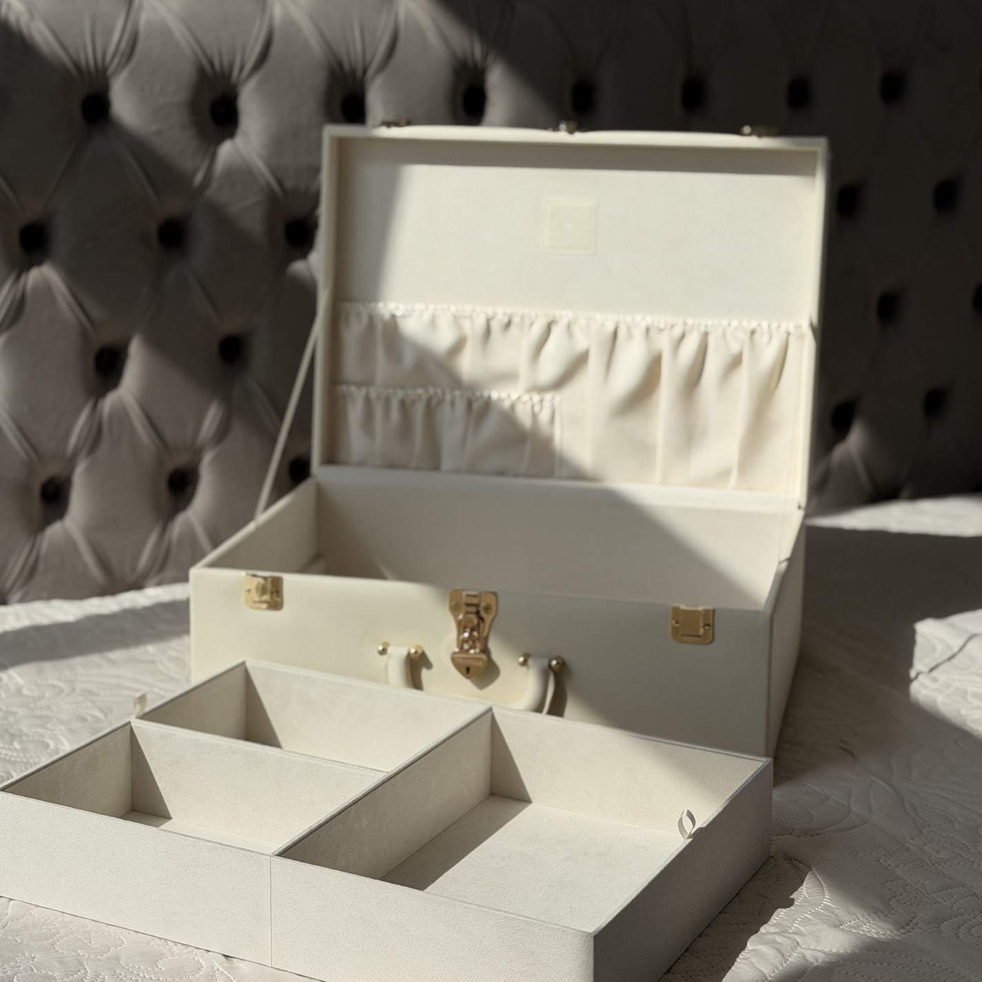 Large memory keepsake box by Inwords Gifting, featuring a textured surface and elegant design for storing treasured mementos.