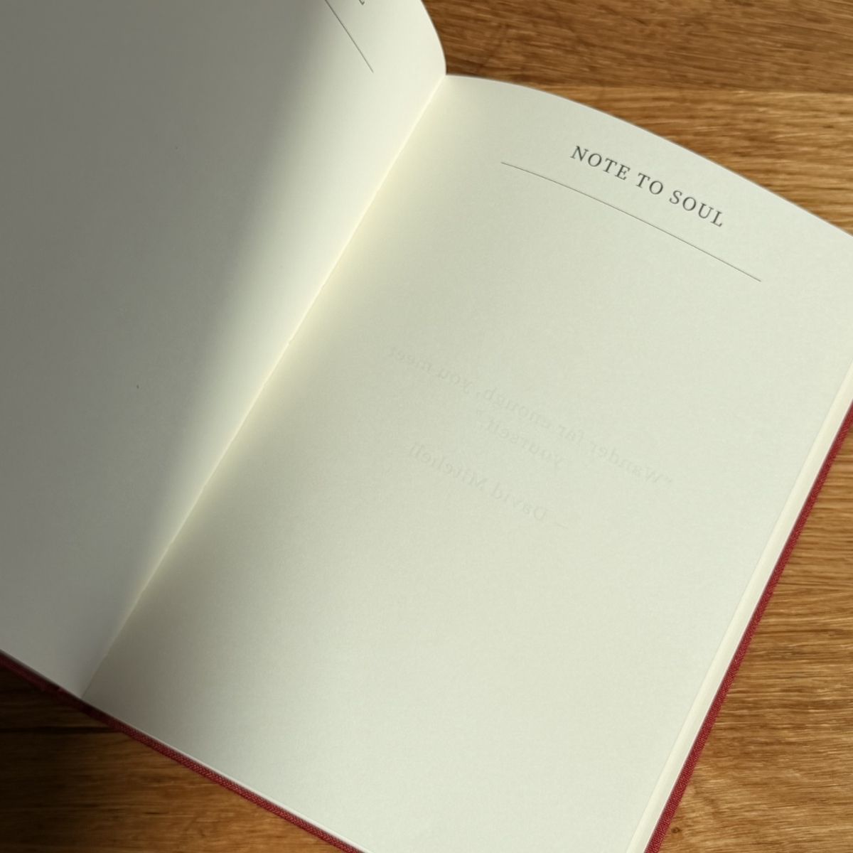 Open Inwords Gifting Note to Soul Notebook with lined pages and elegant cover, ideal for personal reflections and heartfelt messages.