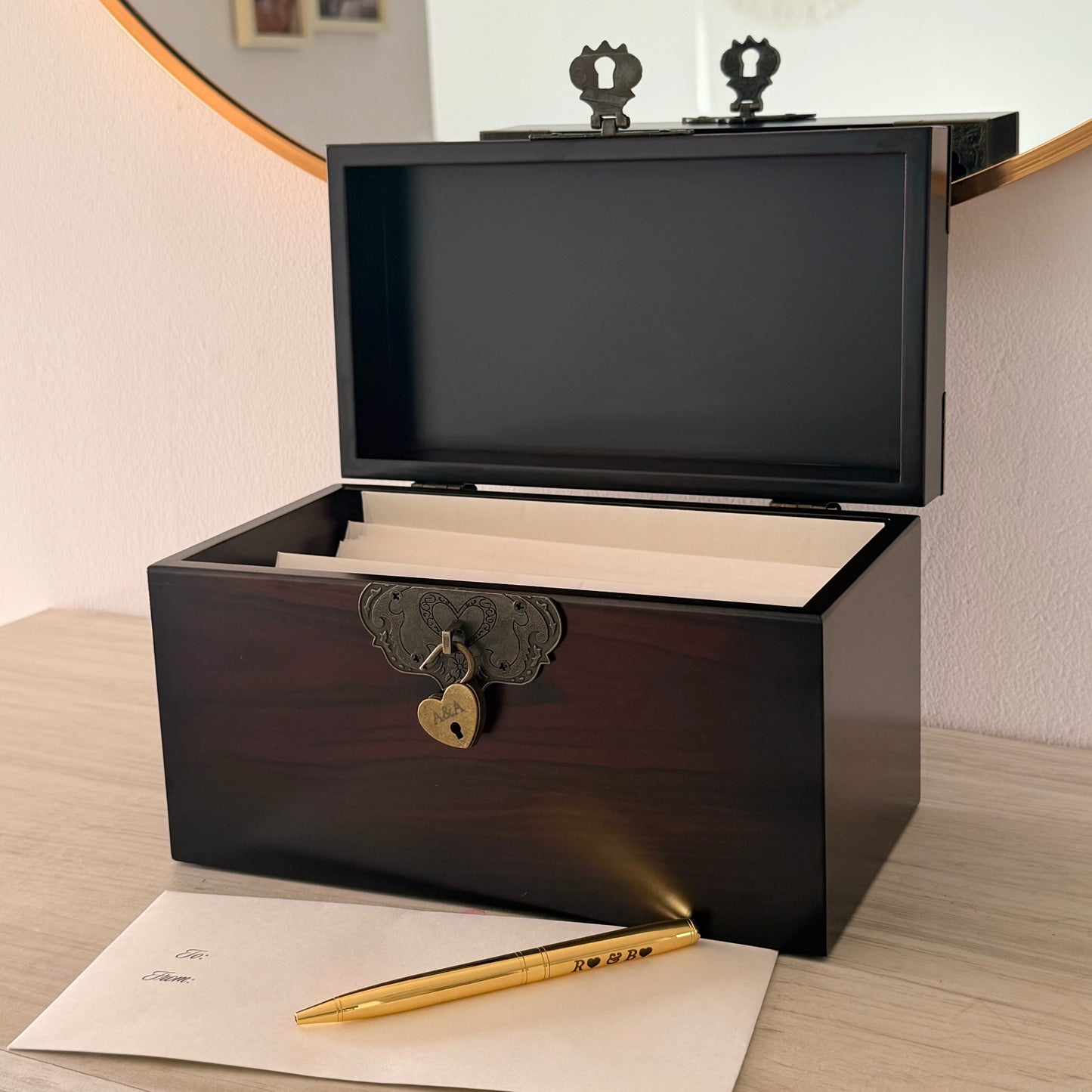 Inwords Gifting Forever Letters Keepsake Set with personalized engraved letters and a decorative display stand.