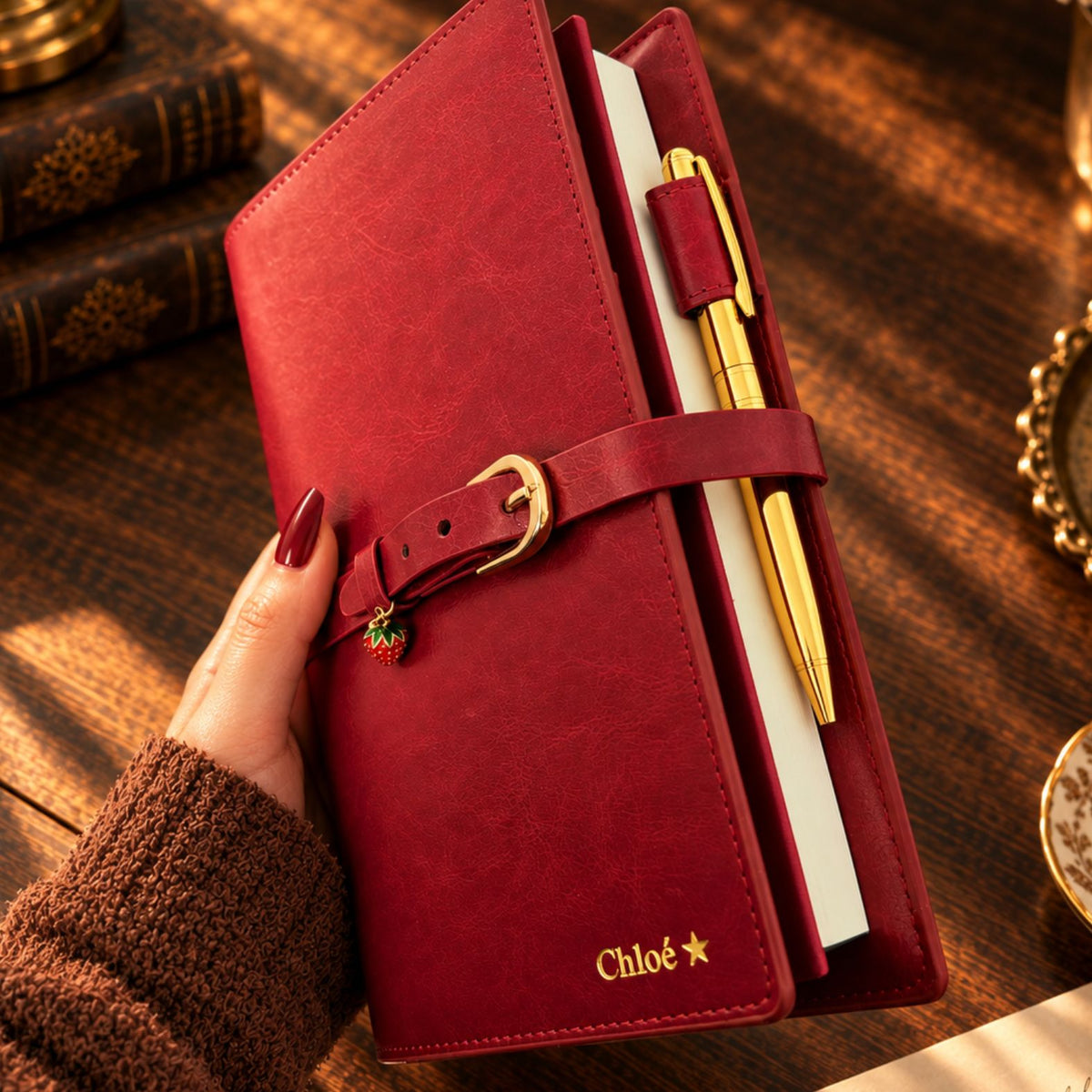 Burgundy Inwords Gifting Mémoire Journal with embossed cover, ideal for personal notes and journaling