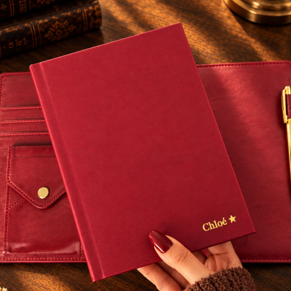 Burgundy Inwords Gifting Mémoire Journal with embossed cover, ideal for writing and personal reflections