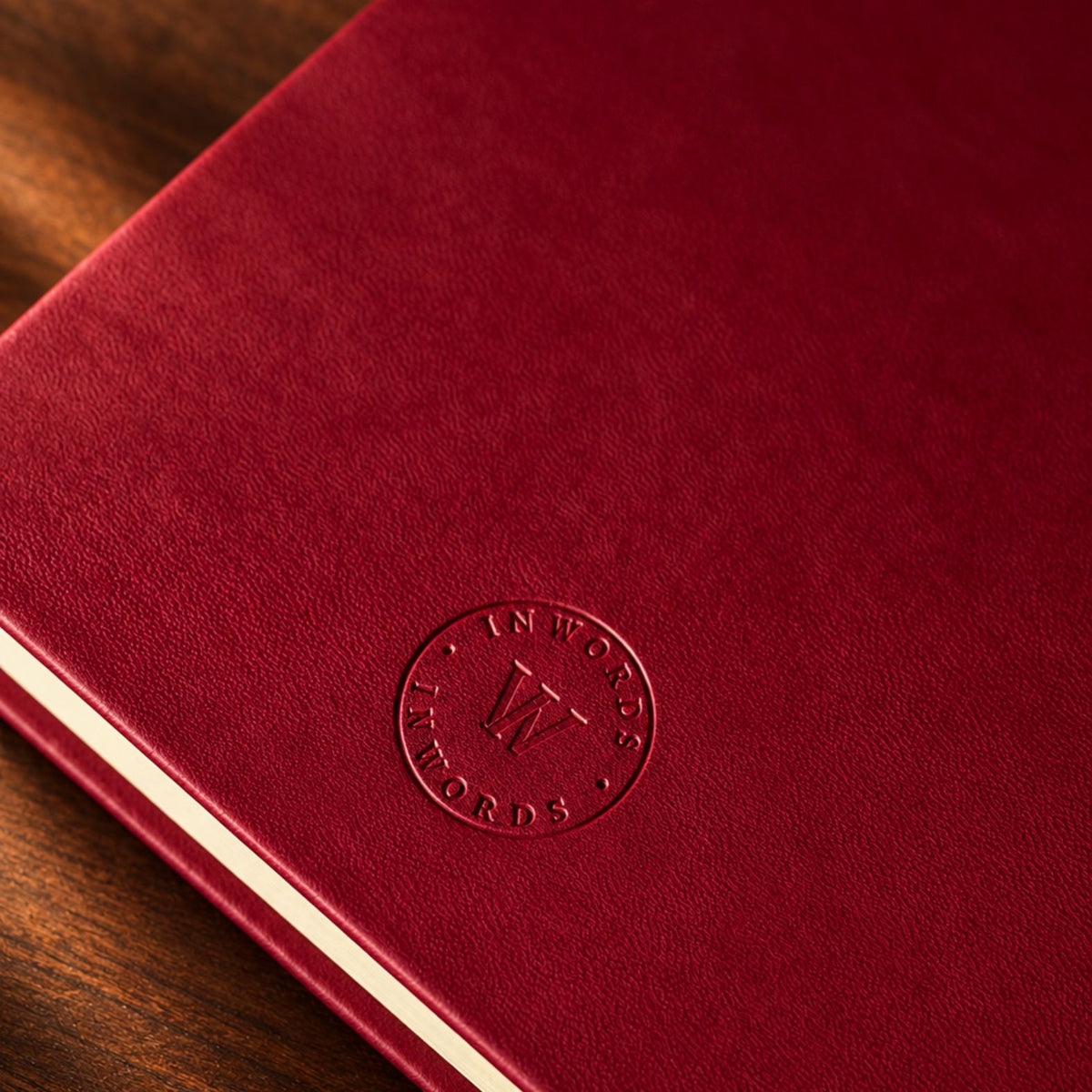 Burgundy Inwords Gifting Mémoire Journal with elegant cover and lined pages for personal notes and memories.