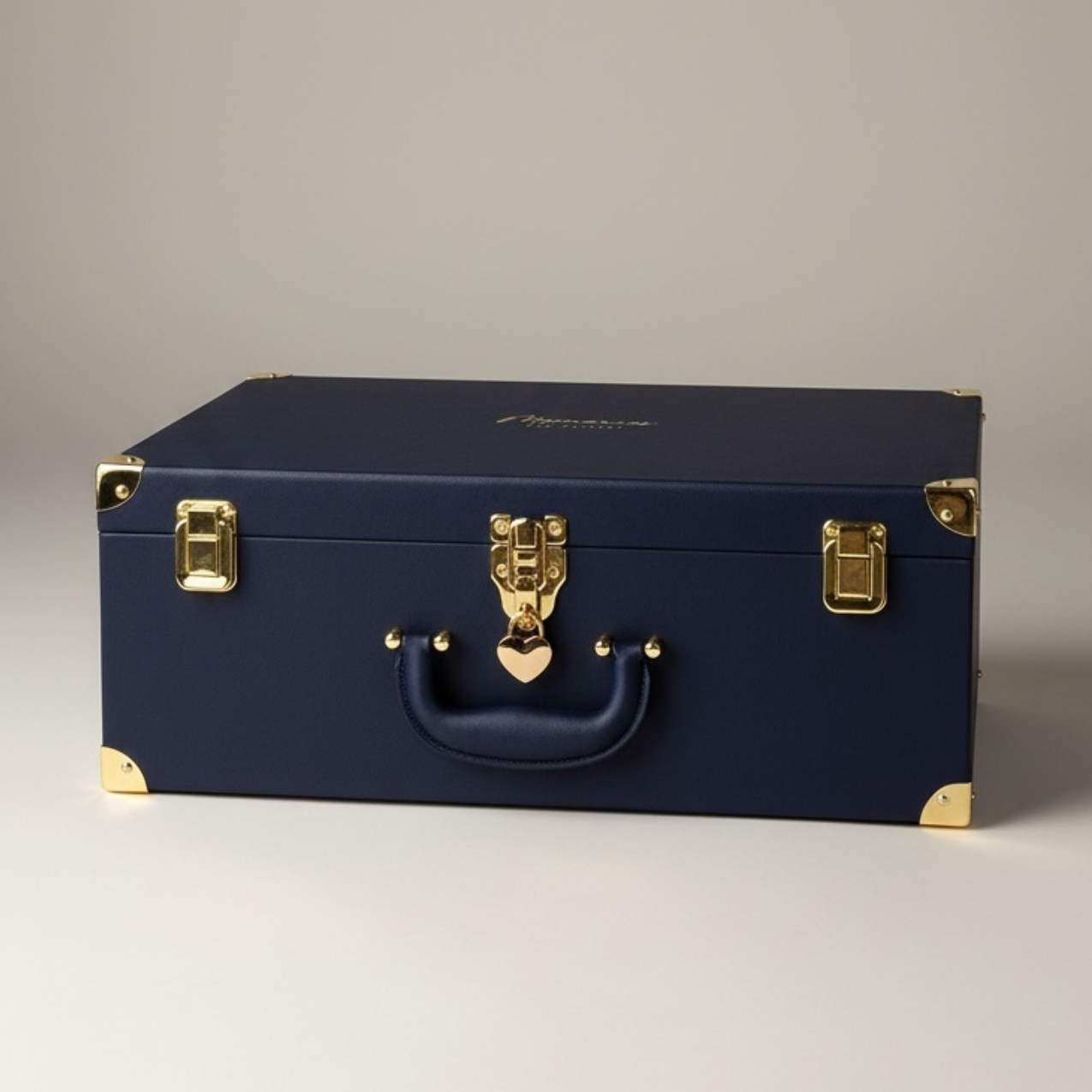 Midnight blue large memory keepsake box by Inwords Gifting for storing cherished mementos and new chapter memories.