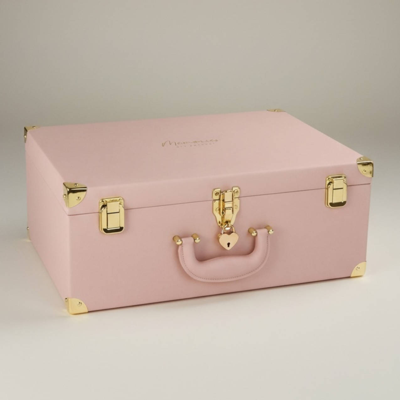 Pink large memory keepsake box titled "New Chapter" by Inwords Gifting, designed for storing treasured keepsakes and mementos.