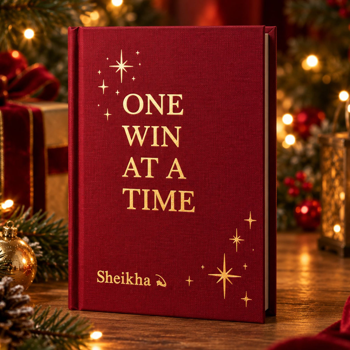 Red Christmas edition gift set from Inwords Gifting featuring motivational message cards in a festive packaging.