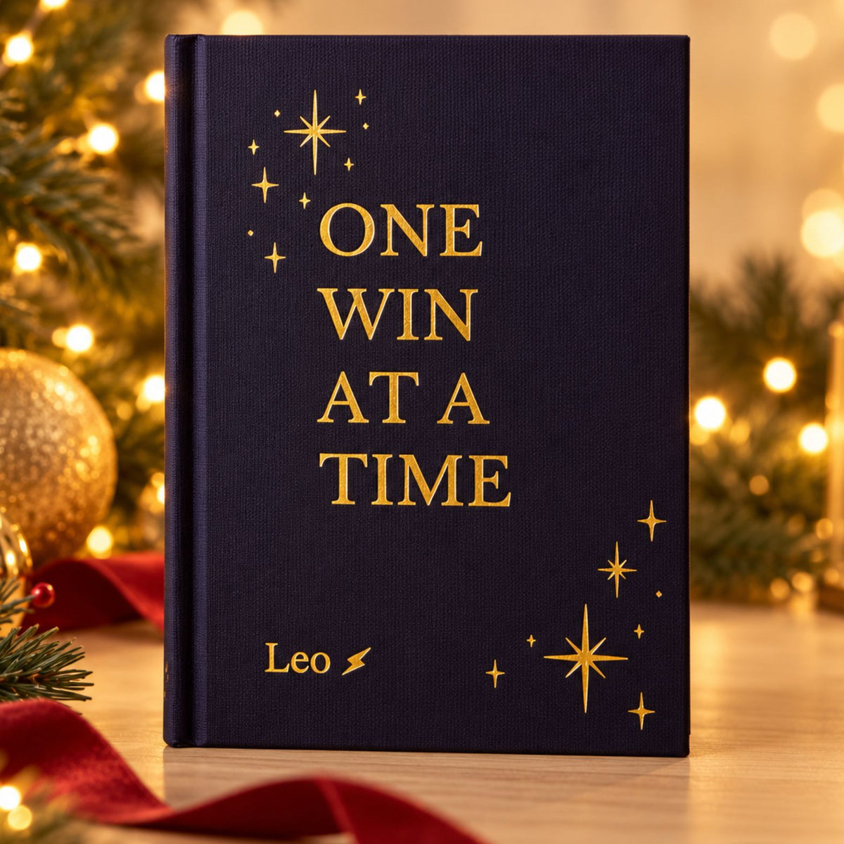 Christmas edition gift set from Inwords Gifting featuring motivational "One Win at a Time" message on festive packaging.