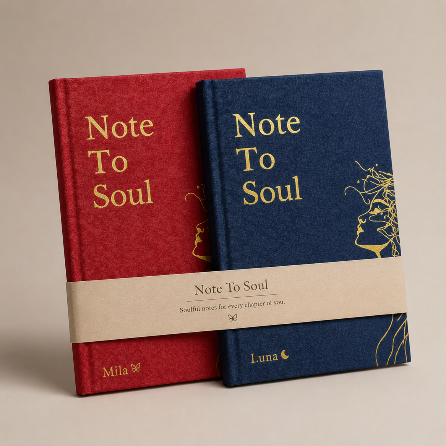 Inwords Gifting Note to Soul Duo card with heartfelt message, featuring elegant design and space for personalized notes.