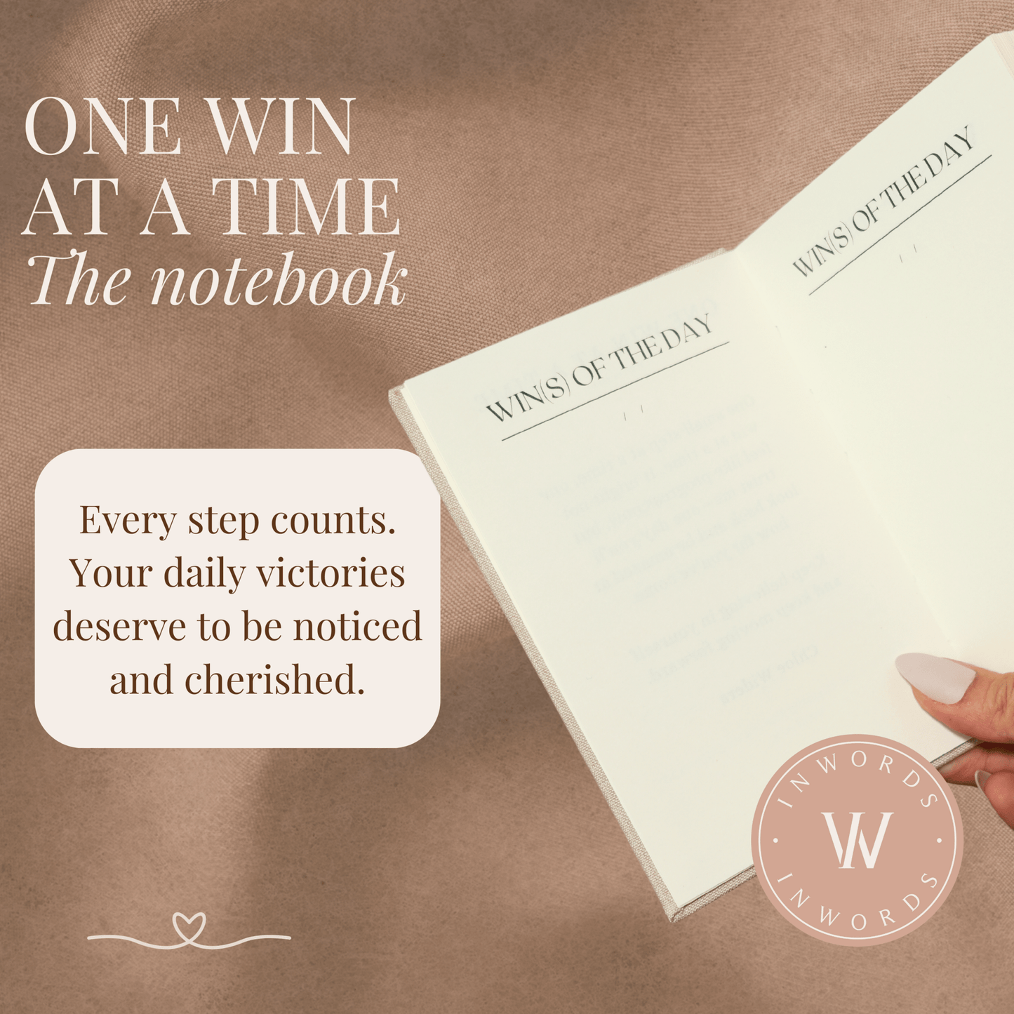 One Win at a Time Notebook | The Power of Small Wins - Inwords