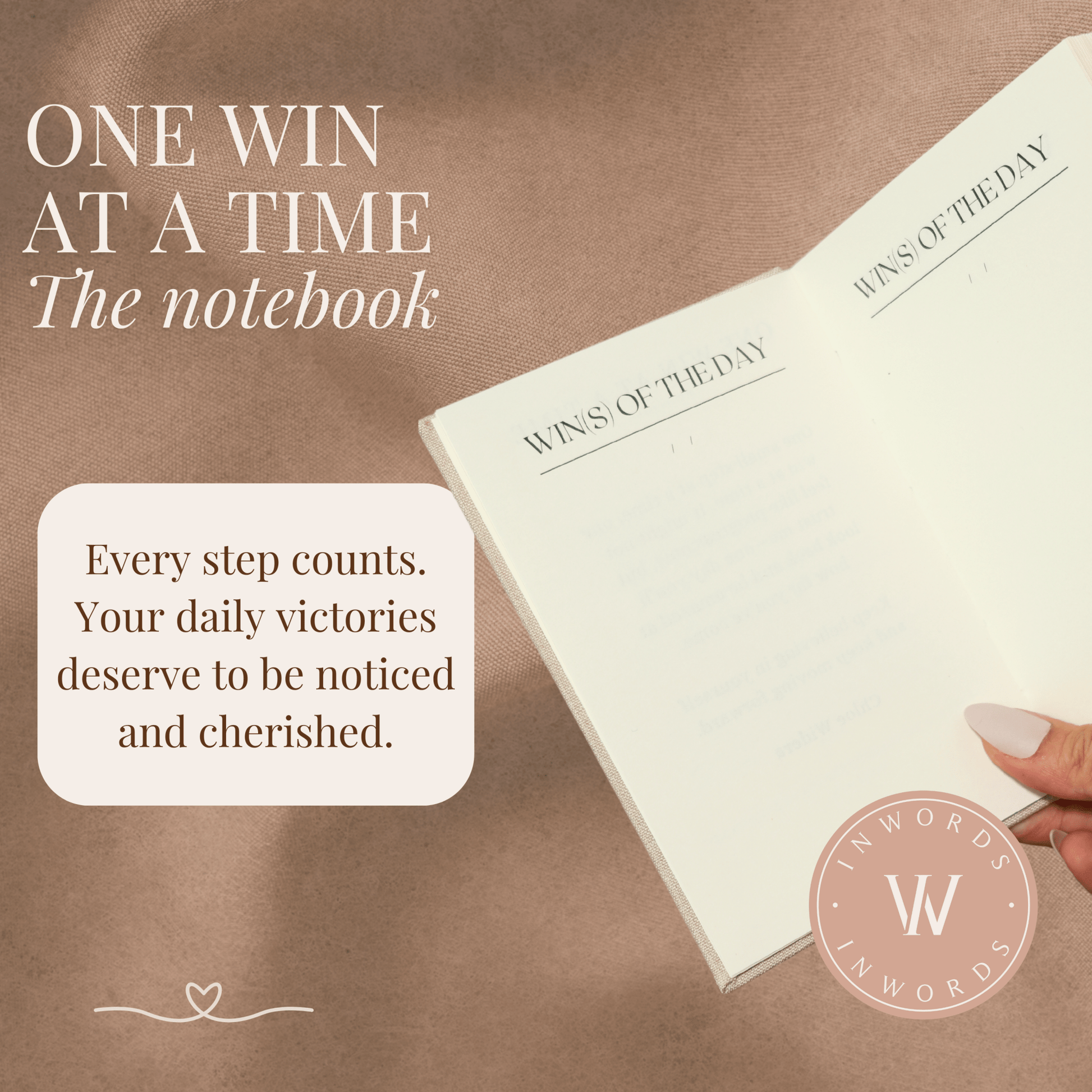 One Win at a Time Notebook | The Power of Small Wins - Inwords